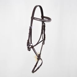 CLINCHER BRIDLE - MEXICAN NOSEBAND - SILVER BUCKLES