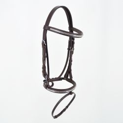 CLINCHER BRIDLE - COMBINED NOSEBAND - SILVER BUCKLES