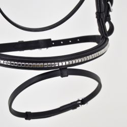 CLINCHER BRIDLE - COMBINED NOSEBAND - SILVER BUCKLES